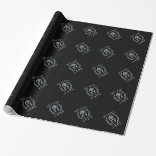 Papier Cadeau Masque spartiate grunge de Molon Labe