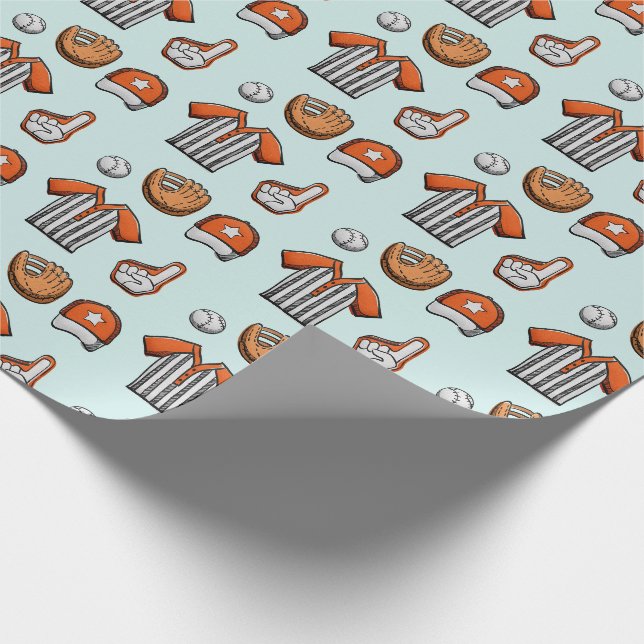 Papier Cadeau Matériel de baseball Motif illustré (Coin)