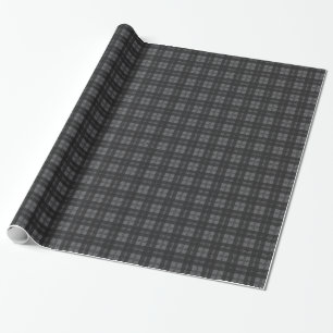 Papier Cadeau Matériel gris de laine de tartan de contrôle