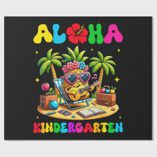Papier Cadeau Maternelle Aloha Ananas Hawaï Rentree Scolaire