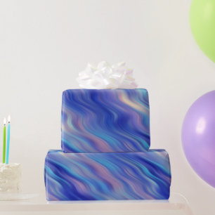 Papier Cadeau Matin Glory Blue Wavy Texture
