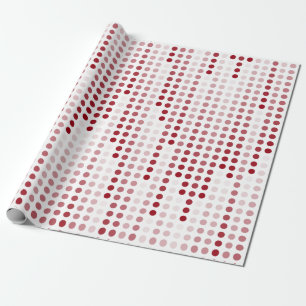 Papier Cadeau Matrice Pois rose blanche à motifs