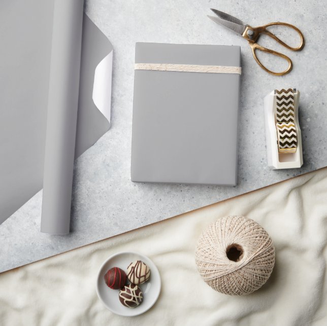 Papier Cadeau Matte gris foncé (Artisanat)