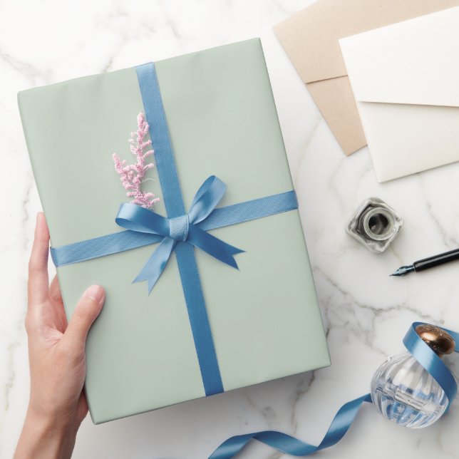Papier Cadeau Matte Sage Green Gift Wrap Paper  Elegant  (Cadeaux)