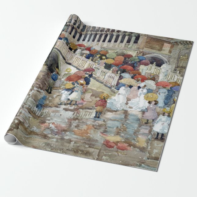 Papier Cadeau Maurice Brésil Prendergast Parapluies (Déroulé)