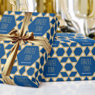 Papier Cadeau Mazel Tov Étoile de voeux personnalisée de David M