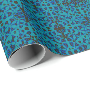 Papier Cadeau Mazipoodles Cellules Différentes similaires Turquo
