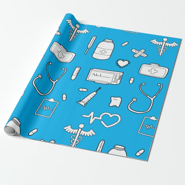 Papier Cadeau Médicale / Docteur / Infirmière  (Déroulé)