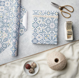 Papier Cadeau Mediterranean Tiles, Moroccan, Majolica, Azulejo