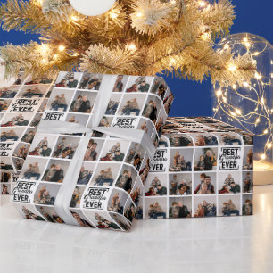 Papier Cadeau Meilleur Collage photo de Grand-Père Ever 8