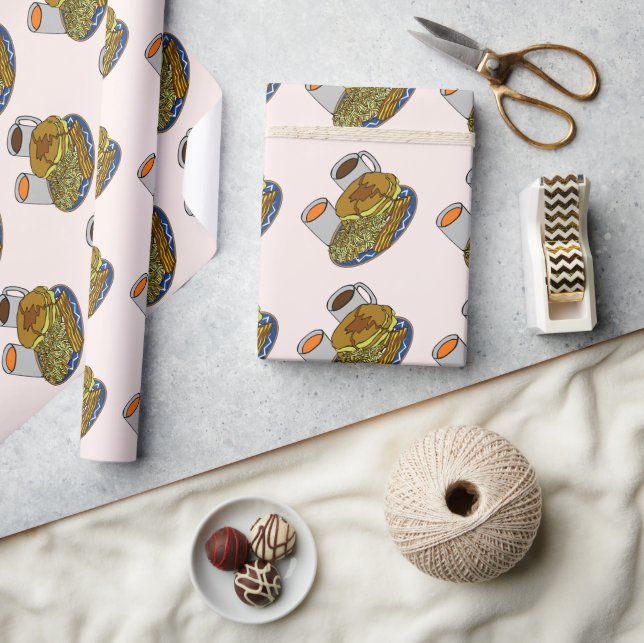 Papier Cadeau Meilleur Mois du petit déjeuner - Pancakes (Artisanat)