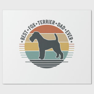 Papier Cadeau Meilleur Papa Fox Terrier Ever Chemise Vintage Chi