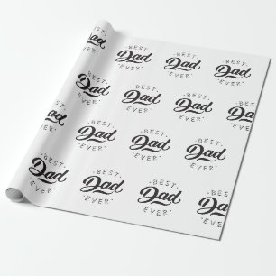 Papier Cadeau Meilleur papa Jour de Fête des pères Cadeau Joyeux