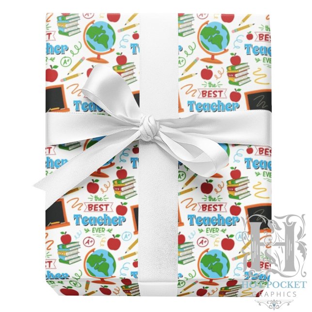 Papier Cadeau Meilleur papier d'enveloppement pour enseignant (Créateur téléchargé)