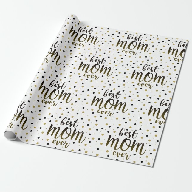 Papier Cadeau Meilleure Maman Moderne (Déroulé)