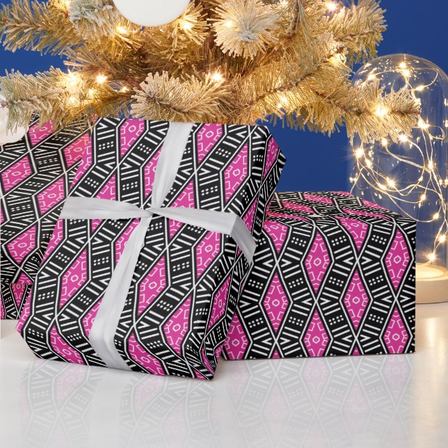 Papier Cadeau Mélange de Motifs africains (Vacances)