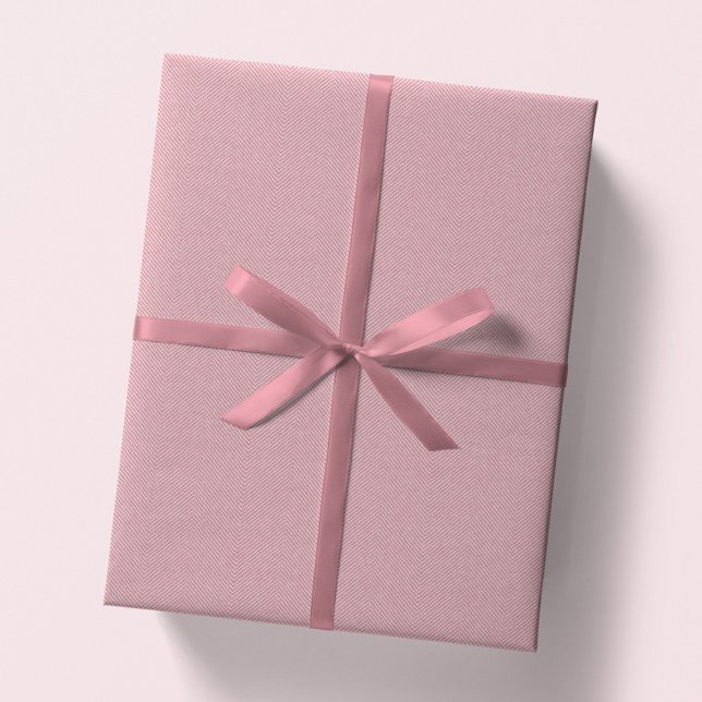 Papier Cadeau Mélange rose clair herringbone tweet effet doux (Créateur téléchargé)