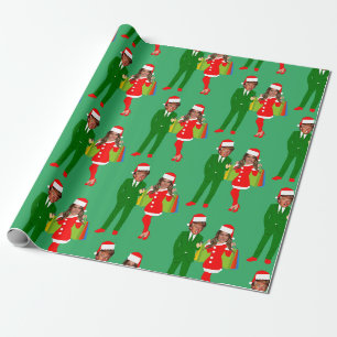 Papier Cadeau melania père Noël trump