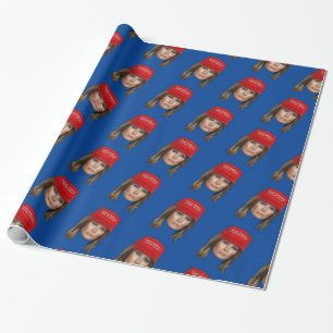 Papier Cadeau Melania Trump MAGA Noël