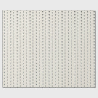Papier Cadeau Memento Mori Crâne et Motif Gravé de Sablier