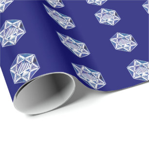 Papier Cadeau Menorah de Hanouka et étoile