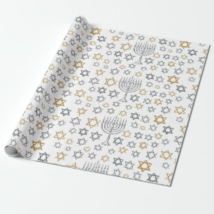 Papier Cadeau Menorah de Hanoukka