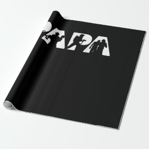 Papier Cadeau Mens Funny Papa Fête des pères pompier