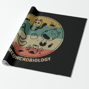 Papier Cadeau Méowcrobiologie Microbiologie Science Funny Chat L