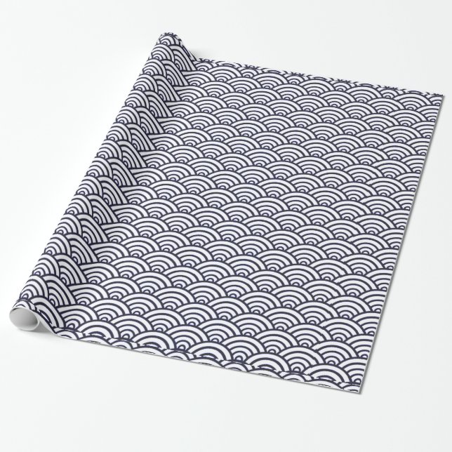 Papier Cadeau Mer de Seigaiha (Déroulé)