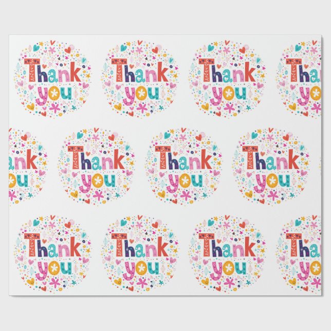 Papier Cadeau Merci (Plat)