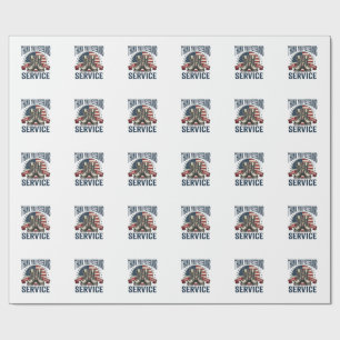 Papier Cadeau Merci aux vétérans Bottes patriotiques Conception 