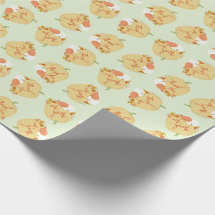 Papier Cadeau Merci Citrouille de Baby shower