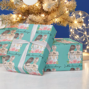 Papier Cadeau Merci d'être ma femme d'honneur bleue