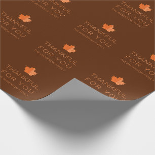Papier Cadeau Merci Pour Vous   Thanksgiving minimaliste moderne