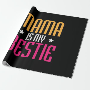 Papier Cadeau Mère Art Mama est ma bestie