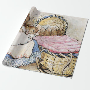 Papier Cadeau Mère Dormouse Et Son Enfant - Beatrix Potter