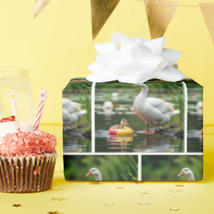 Papier Cadeau Mère Oie Avec Bébé Gosling
