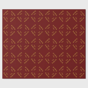 PAPIER CADEAU MERI KIRIHIMETE OR ROUGE AOTÉAROA NZ LUXURY XMAS