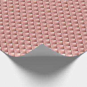Papier Cadeau Mermaid Scales Dragon Peau rose Rose Or