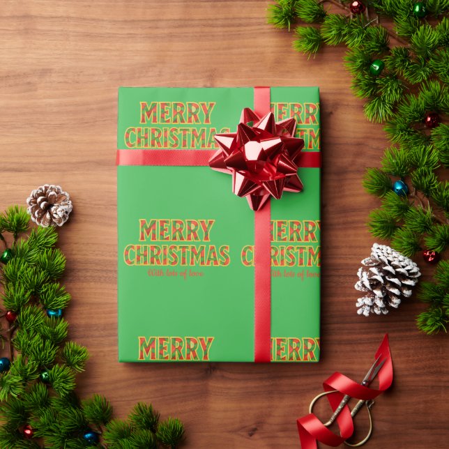 Papier Cadeau Merry Christmas (Cadeau de vacances)