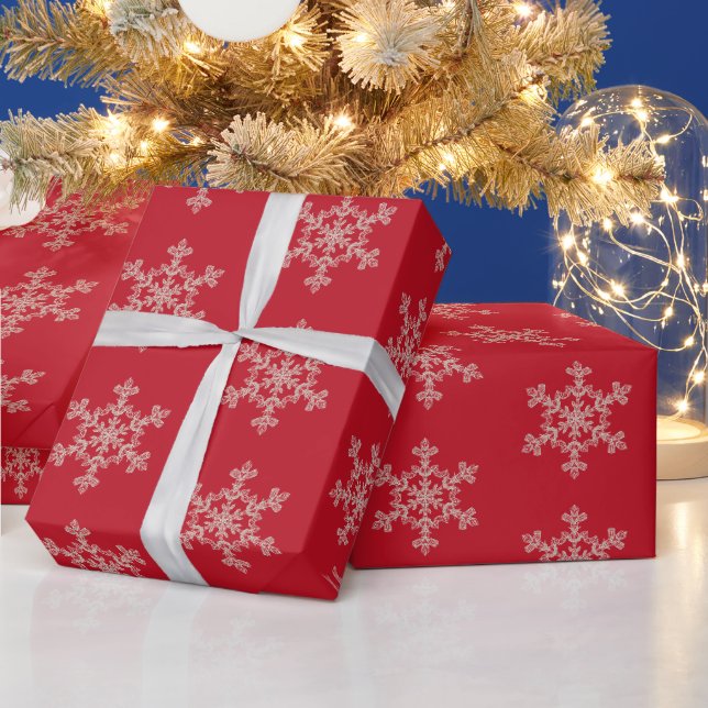 Papier Cadeau Merry Christmas Elegant Snowflake Holiday Winter (Vacances)