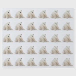 PAPIER CADEAU MERRY NOËL OURS POLAIRE