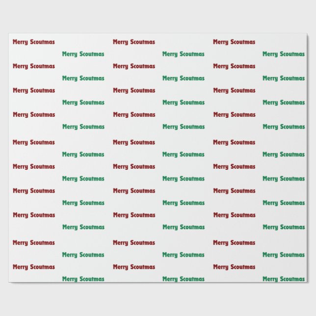 Papier Cadeau Merry Scoutmas Troop Wrapping Paper (Plat)