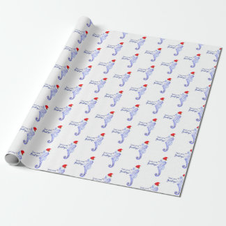 Papier Cadeau Mers d'hippocampe et papier d'emballage de