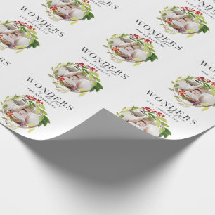 Papier Cadeau Merveilles de sa photo de feuillage d'aquarelle