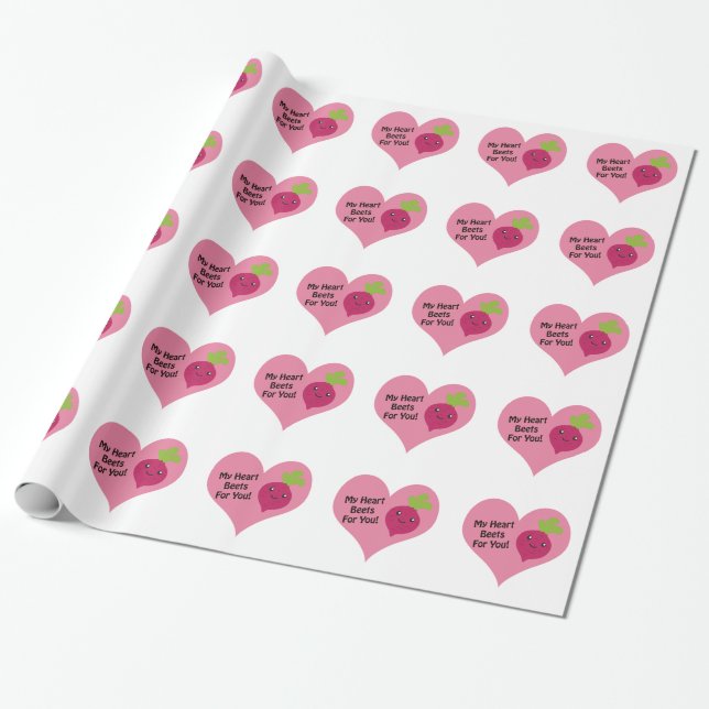 Papier Cadeau Mes betteraves de coeur pour vous (Déroulé)