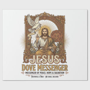 Papier Cadeau Messager Jésus Colombe Messager Jésus Colombe Chré