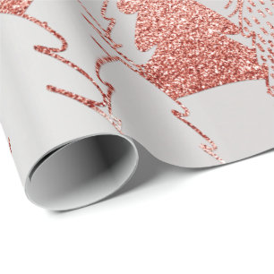 Papier Cadeau Métal rose de gris argenté d'or de parties