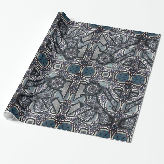 Papier Cadeau Métal vivant gris no 2 (Déroulé)