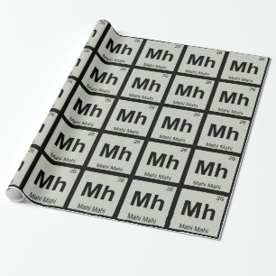 Papier Cadeau Mh - Mahi Mahi Chimie Symbole du tableau périodiqu